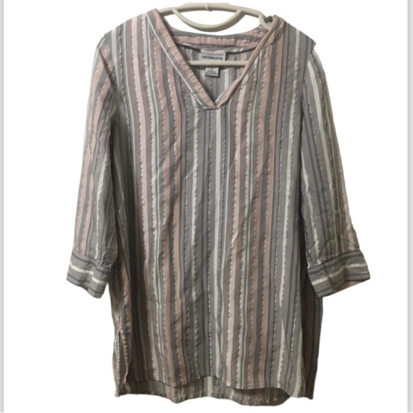 Liz Claiborne size medium striped pastel blouse - Picture 1 of 5